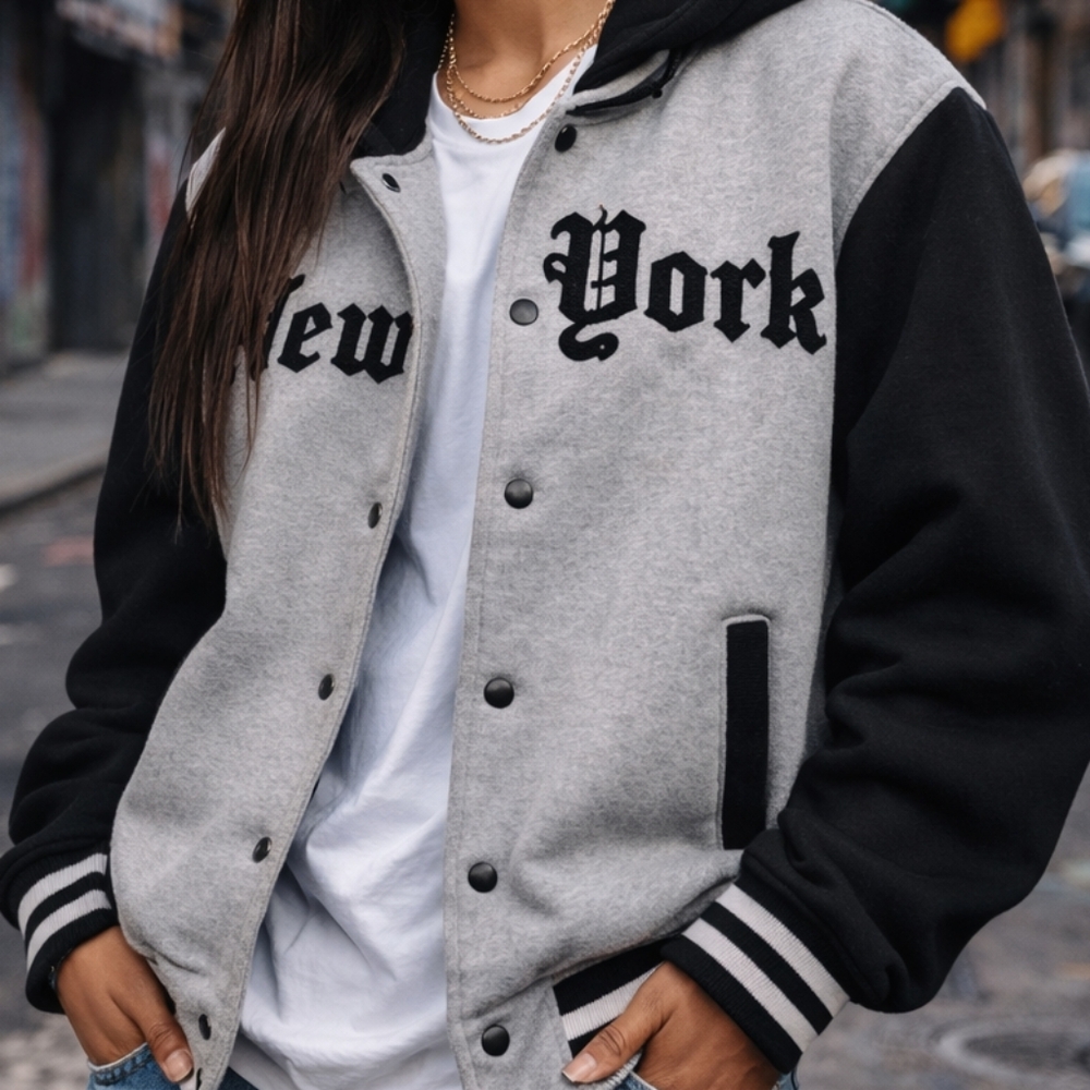 🖤 New York Varsity Jacket – Streetwear Essential 🖤 - Picture 2 of 7